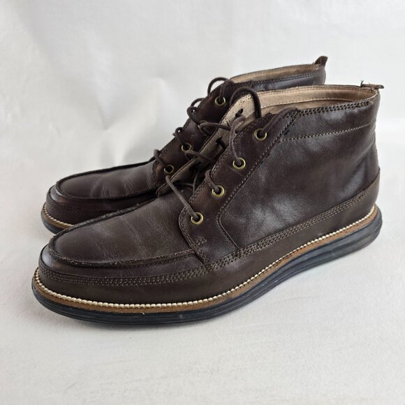 Cole Haan Original Grand OS Moc II Mens 9 Brown Leather Chukka Boots Casual Used - Picture 5 of 9